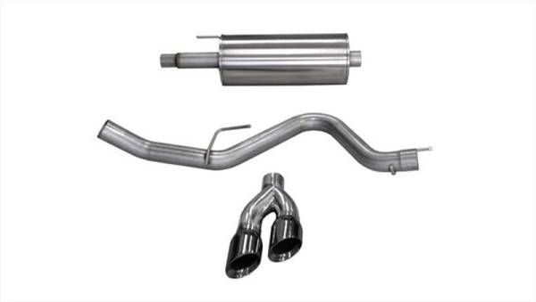 CORSA Performance - CORSA Performance 14837BLK Corsa 2015-2020 Ford F-150 5.0L V8 (Super Crew Cab) Black Sport Single Side Dual 4in Tips CB Exhaust