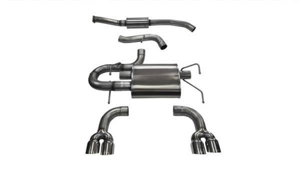 CORSA Performance - CORSA Performance 14862 Corsa 2008-2014 Subaru Impreza Hatchback STI 2.5L Turbo Manual Polished Sport Cat-Back Exhaust