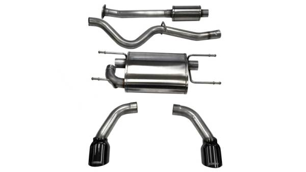 CORSA Performance - CORSA Performance 14864BLK Corsa 2012-2025 Scion FRS / Subaru BRZ Black Tip Sport Cat-Back Exhaust