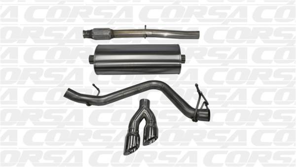 CORSA Performance - CORSA Performance 14874 Corsa 14-19 GMC Sierra/Chevy Silv 1500 Crew Cab/Std. Bed 5.3L V8 Polished  Single Side