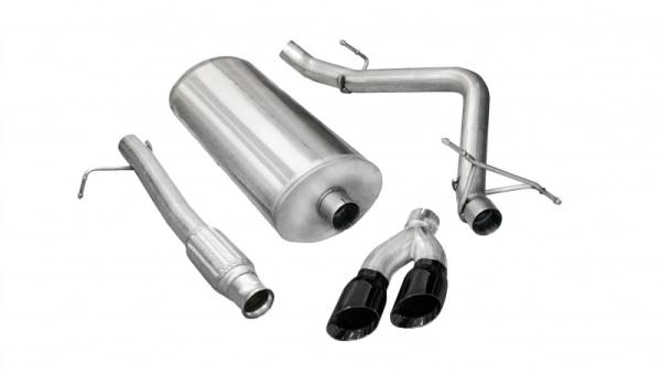 CORSA Performance - CORSA Performance 14900BLK Corsa 2009-2013 GMC Sierra 4.8L V8 3in Cat-Back Single Side w Twin 4in Black Pro-Series Tips