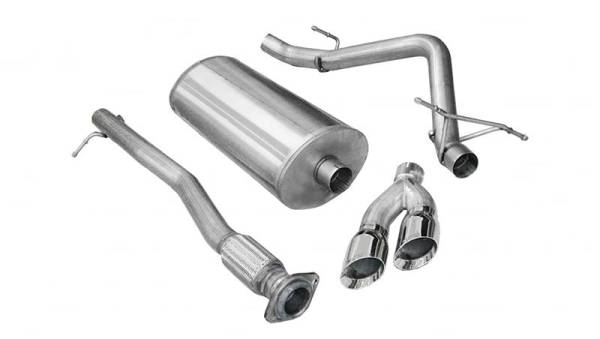 CORSA Performance - CORSA Performance 14904 Corsa 2009-2009 Chevrolet Silverado Crew Cab/Short Bed 1500 4.8L V8 Polished Sport Cat-Back Exhaust