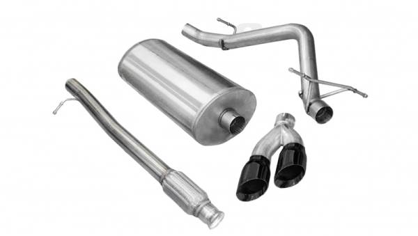CORSA Performance - CORSA Performance 14925BLK Corsa 2010-2013 Chevrolet Silverado Crew Cab/Short Bed 1500 4.8L V8 Black Sport Cat-Back Exhaust