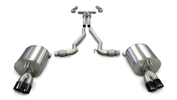 CORSA Performance - CORSA Performance 14950BLK Corsa 2008-2009 Pontiac G8 GXP 6.0L V8 Sport Cat-Back w/ Dual 3in Black Tips