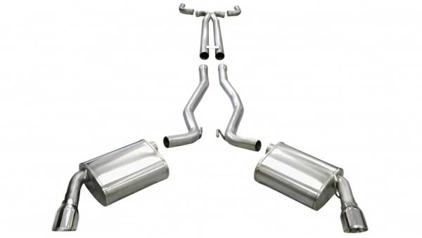 CORSA Performance - CORSA Performance 14951 Corsa 2011-2015 Chevrolet Camaro Convertible SS 6.2L V8 Manual Polished Sport Cat-Back + XO Exhaust