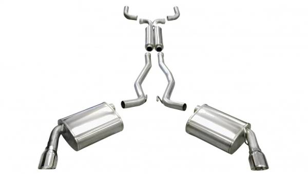 CORSA Performance - CORSA Performance 14952 Corsa 2010-2015 Chevrolet Camaro Coupe SS 6.2L V8 Auto Polished Sport Cat-Back + XO Exhaust