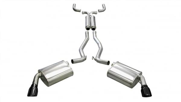 CORSA Performance - CORSA Performance 14953BLK Corsa 2010-2015 Chevrolet Camaro Coupe/Convertible RS 3.6L V6 Black Sport Cat-Back + XO Exhaust