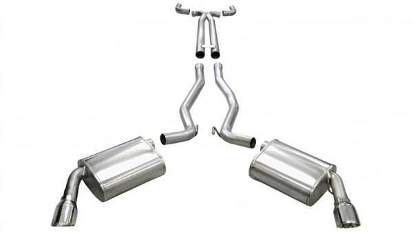 CORSA Performance - CORSA Performance 14954 Corsa 2010-2013 Chevrolet Camaro Convertible SS 6.2L V8 Manual Polished Sport Cat-Back + XO Exhaust