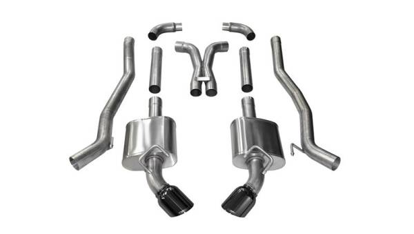 CORSA Performance - CORSA Performance 14968BLK Corsa 2011-2015 Chevrolet Camaro SS 6.2L V8 Manual Black Xtreme 3in Cat-Back