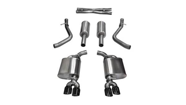CORSA Performance - CORSA Performance 14985BLK Corsa 2015-2016 Dodge Challenger Xtreme Cat-Back Dual Rear Exit with Twin 3.5in Black Pro-SeriesTips