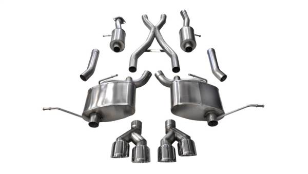 CORSA Performance - CORSA Performance 14992 Corsa 2014-2021 Jeep Grand Cherokee Summit Edition Polished 2.5in Dual Rear Exit Cat-Back Exhaust