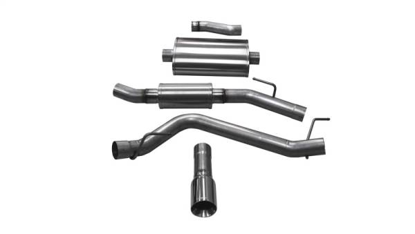 CORSA Performance - CORSA Performance 21062 Corsa 2020-2025 Jeep Gladiator JT 3.0in Cat-Back Single Touring Side Exit w/ 4.0in Polished Tip