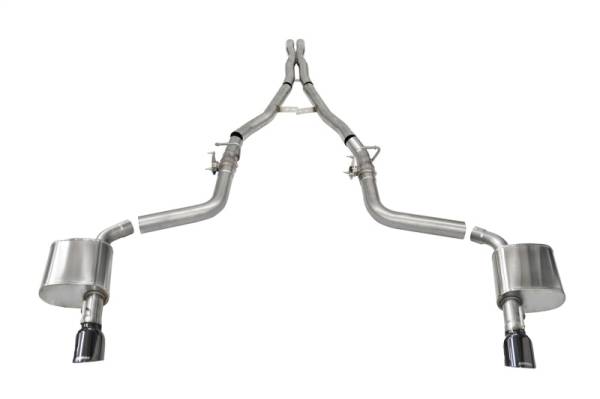 CORSA Performance - CORSA Performance 21072BLK Corsa 2015-2023 Charger SRT/Hellcat/Redeye 2.75in Valved Catback DRE w/ Single 4.5in Blk PVD Tips
