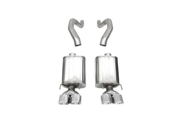 CORSA Performance - CORSA Performance 21077 Corsa 06-13 Chevy Corvette C6 Z06 7.0L / 09-13 ZR1 6.2L Polished Axle-Back Exhaust w/4.5in Twin Tips