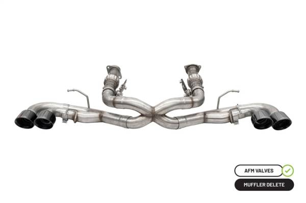 CORSA Performance - CORSA Performance 21102BLK Corsa 20-25 Corvette C8 3in Xtreme Cat-Back Exhaust 4.5in Blk Quad Tips - Integrates stock AFM Valve