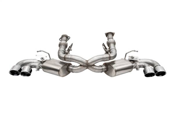 CORSA Performance - CORSA Performance 21103 Corsa 20-25 Corvette C8 3in Valved Cat-Back 4.5in Pol Quad Tips Fits Factory Perf Exhaust DeletesAFM