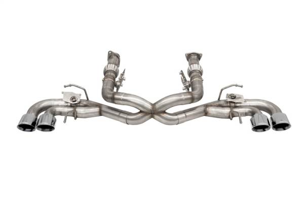 CORSA Performance - CORSA Performance 21106 Corsa 2020-2025 Corvette C8 3in Valved Cat-Back 4.5in Pol Quad Tips - Fits Factory NPP Exhaust w/AFM