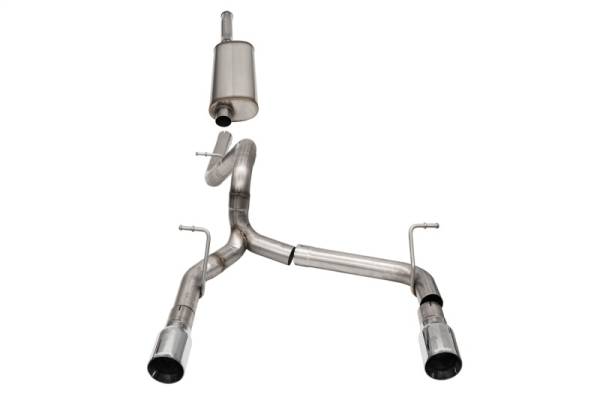 CORSA Performance - CORSA Performance 21124 Corsa 2018-2025 Jeep Wrangler JLU 3.6L 2.75in Sport Cat-Back Exhaust w/ 4in Tips