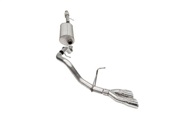 CORSA Performance - CORSA Performance 21125 Corsa 2021-25 Chevrolet Tahoe 4DR 5.3L 4WD Single Side 3in Sport Cat-Back 4in Polished DW Round Tip