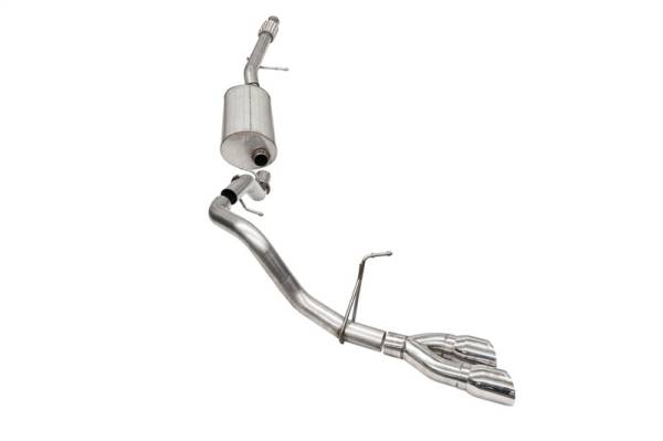 CORSA Performance - CORSA Performance 21126 Corsa 2021-2025 Chevrolet Suburban 5.3L 4WD Single Side 3in Sport Cat-Back 4in Polished DW RoundTip