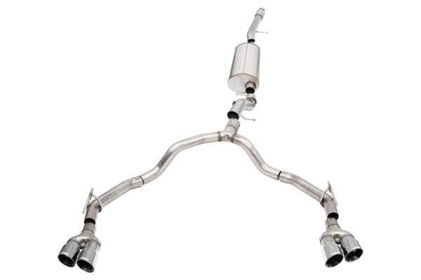 CORSA Performance - CORSA Performance 21130 Corsa 2021-2025 Suburban/GMC Yukon XL 6.2L 4WD Dual Rear 3/2.75in Sport Cat-Back DW 4in Pol Tips