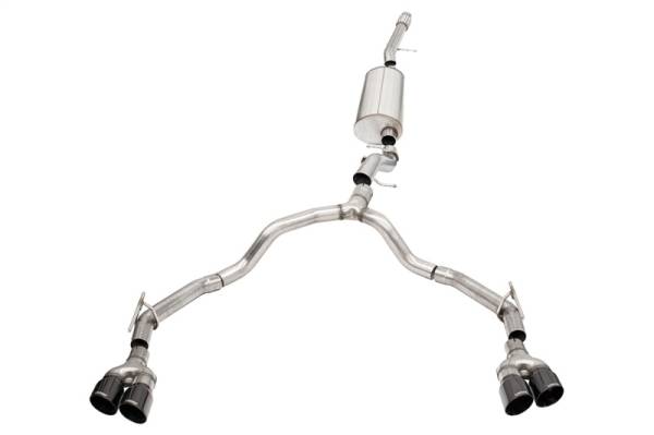 CORSA Performance - CORSA Performance 21130BLK Corsa 2021-2025 Suburban / Yukon XL 6.2L 4WD Dual Rear 3in to 2.75in Sport Cat-Back DW 4in BLK Tips
