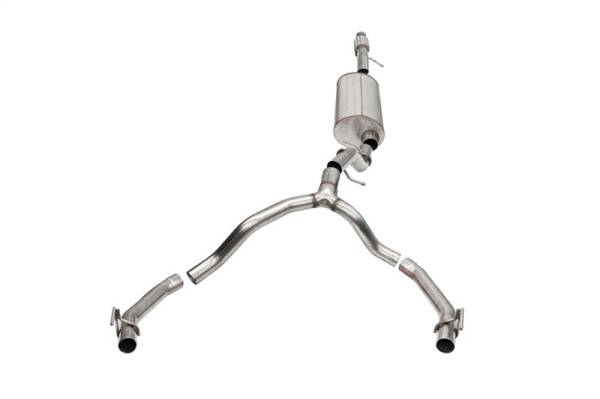 CORSA Performance - CORSA Performance 21131 Corsa 21-25 Cadillac Escalade 6.2L Dual Rear 3.5/2.75in Sport Cat-Back Exhaust Uses Factory Bezels