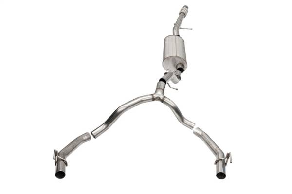 CORSA Performance - CORSA Performance 21132 Corsa 2021-2025 Cadillac Escalade ESV 6.2L Dual Rear 3.5/2.75in Sport Cat-Back Uses Factory Bezels