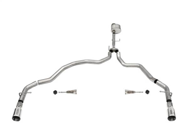 CORSA Performance - CORSA Performance 21143 Corsa 2021-2025 Ford F-150 Regular Cab/6.5in Bed 5.0L V8 Xtreme Cat-Back Dual Rear Exit-Polished