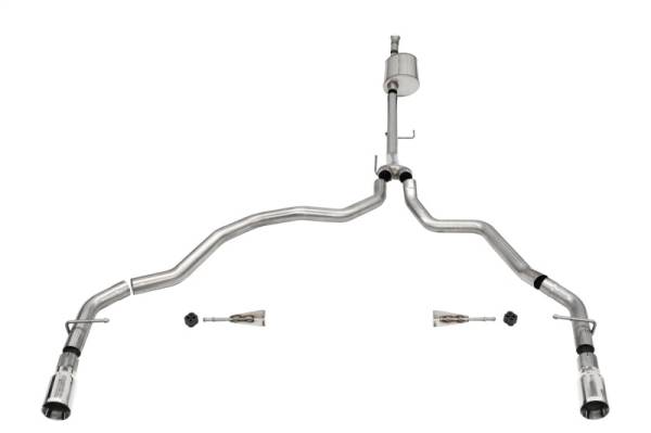CORSA Performance - CORSA Performance 21158 Corsa 2021-2025 Ford F-150 SuperCab/6.5in Bed 5.0L V8 Sport Cat-Back Dual Rear Exit-Polished