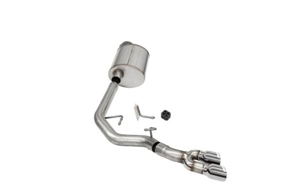 CORSA Performance - CORSA Performance 21162 Corsa 2021-2025 Ford F-150 Regular Cab/ 8in Bed 3.5L V6 Sport Cat-Back Front of Tire Exit-Polished