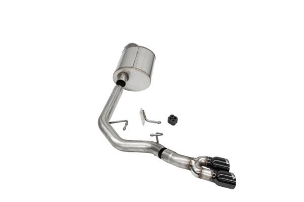 CORSA Performance - CORSA Performance 21162BLK Corsa 2021-2025 Ford F-150 Regular Cab/ 8in Bed 3.5L V6 Sport Cat-Back Front of Tire Exit-Black PVD
