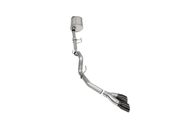 CORSA Performance - CORSA Performance 21163BLK Corsa 2021-2025 Ford F-150 Regular Cab/ 8in Bed 3.5L V6 Sport Cat-Back Single Side Exit-Black PVD