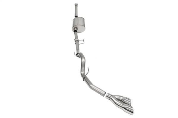 CORSA Performance - CORSA Performance 21169 Corsa 2021-2025 Ford F-150 SuperCrew/6.5in Bed 3.5L V6 Sport Cat-Back Single Side Exit-Polished