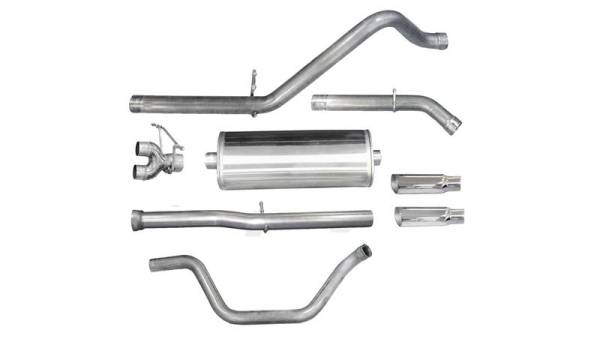 CORSA Performance - CORSA Performance 24524 Corsa 2011-2013 Chevrolet Silverado Crew Cab/Short Bed 1500 6.2L V8 Polished Sport Cat-Back Exhaust