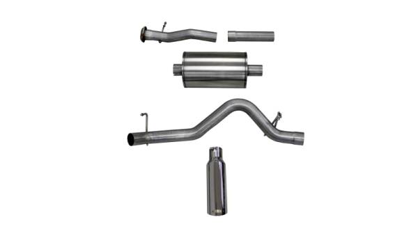 CORSA Performance - CORSA Performance 24745 Corsa 2017-2022 Chevy Colorado 3.6L Crew Cab Sport Cat-Back System Single Rear Exit Polished Tips