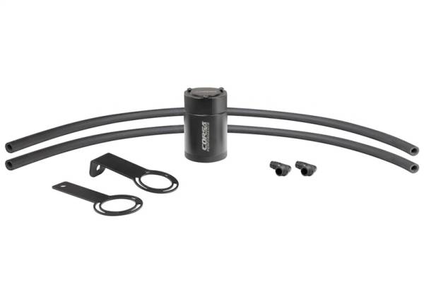 CORSA Performance - CORSA Performance CC0016 Corsa 1/2in Universal 3 oz Aluminum Oil Catch Can with Mounting Brackets