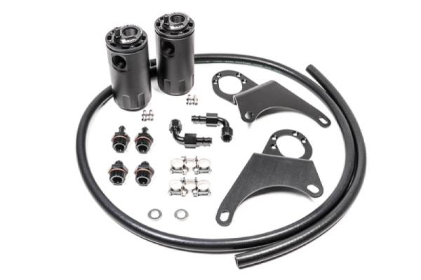 Radium Engineering - RADIUM Engineering 20-0118-FL Radium Engineering Mitsubishi Evo 8-9 Dual Catch Can Kit Fluid Lock