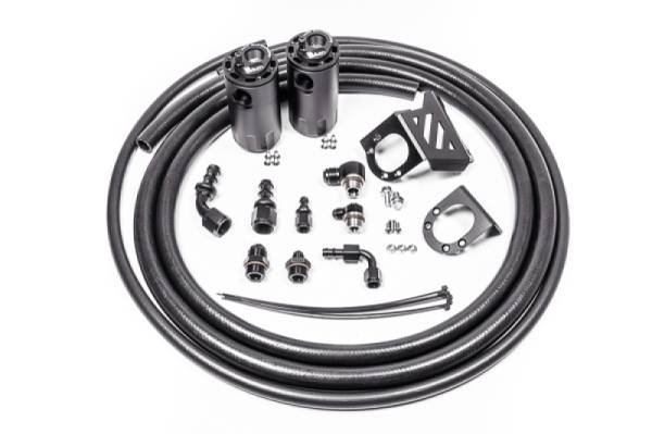 Radium Engineering - RADIUM Engineering 20-0840-FL Radium Engineering 2016+ Toyota Tacoma Dual Catch Can Kit - Fluid Lock