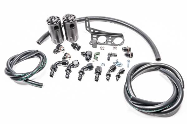 Radium Engineering - RADIUM Engineering 20-0859-FL Radium Engineering Dual Catch Can Kit Gallardo LP Fluid Lock