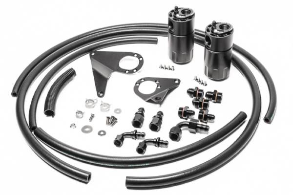 Radium Engineering - RADIUM Engineering 20-1107-FL Radium Engineering Dual Catch Can Kit 08-16 Mitsubishi Evo Fluid Lock