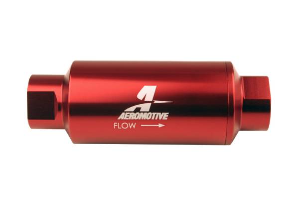 Aeromotive - Aeromotive 12340 Aeromotive In-Line Filter - (AN-10) 10 Micron Microglass Element Red Anodize Finish