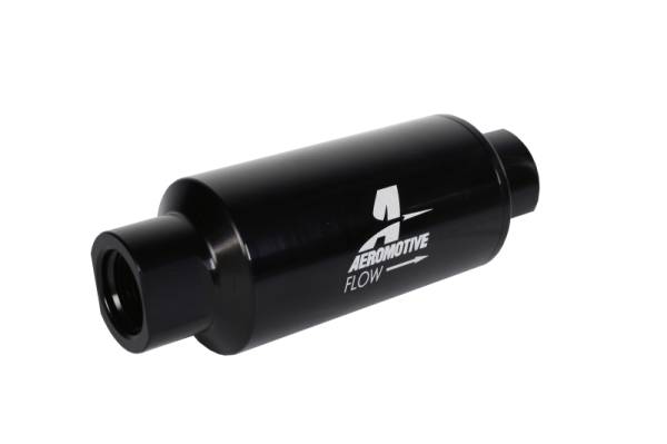 Aeromotive - Aeromotive 12350 Aeromotive In-Line Filter 10AN 10 Micron Microglass Element Bright-Dip Black 2in OD
