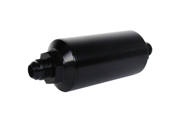 Aeromotive - Aeromotive 12378 Aeromotive In-Line Filter - (AN -8 Male) 40 Micron Stainless Mesh Element Bright Dip Black Finish