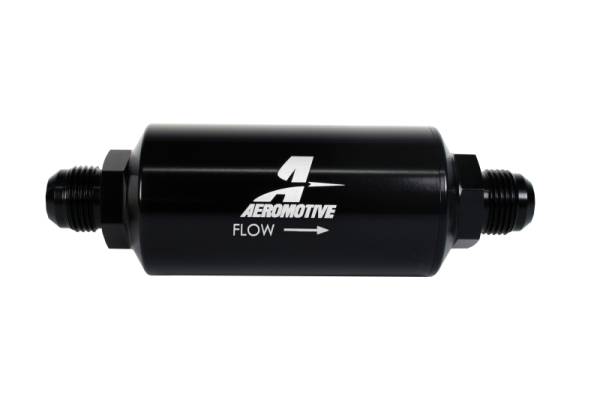 Aeromotive - Aeromotive 12389 Aeromotive In-Line Filter - (AN-10) 100 Micron Stainless Steel Element Black Anodize Finish
