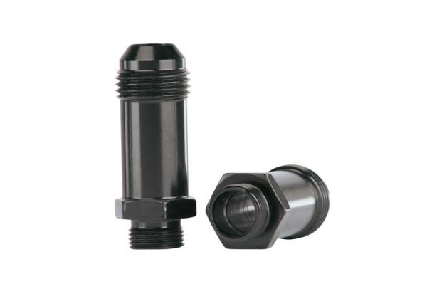 Aeromotive - Aeromotive 15208 Aeromotive Demon Carb AN-08 to 9/16in x 24 Thread Float Bowl Fitting - Extended