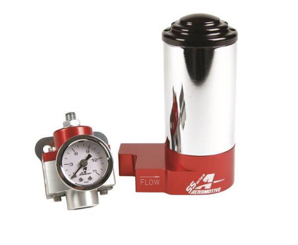 Aeromotive - Aeromotive 17247 Aeromotive SS Carbureted Pump Reg Gauge Kit - AN Style Ports