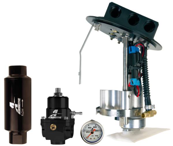 Aeromotive - Aeromotive 17353 Aeromotive 11-17 Ford Mustang Drop In Kit (Pump Module/Gauge/Regulator/Filter) - Single 450 LPH