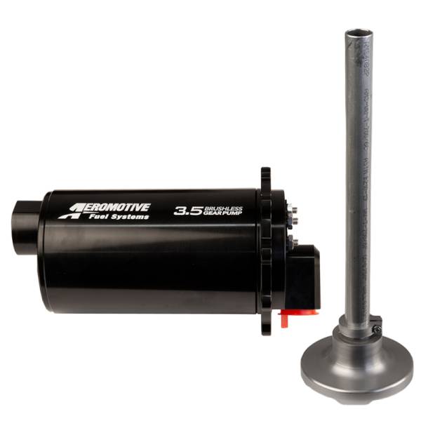 Aeromotive - Aeromotive 19321 Aeromotive Brushless Spur Gear Fuel Pump w/TVS Controller - Universal - In-Tank - 90 Deg - 3.5gp