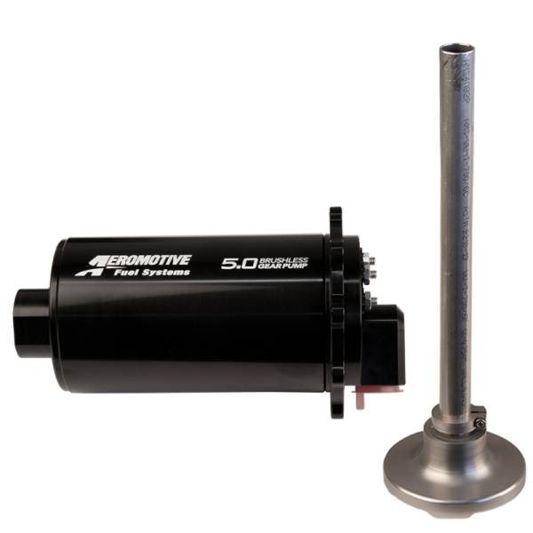 Aeromotive - Aeromotive 19322 Aeromotive Brushless Spur Gear Fuel Pump w/TVS Controller - Universal - In-Tank - 90 Deg - 5gp